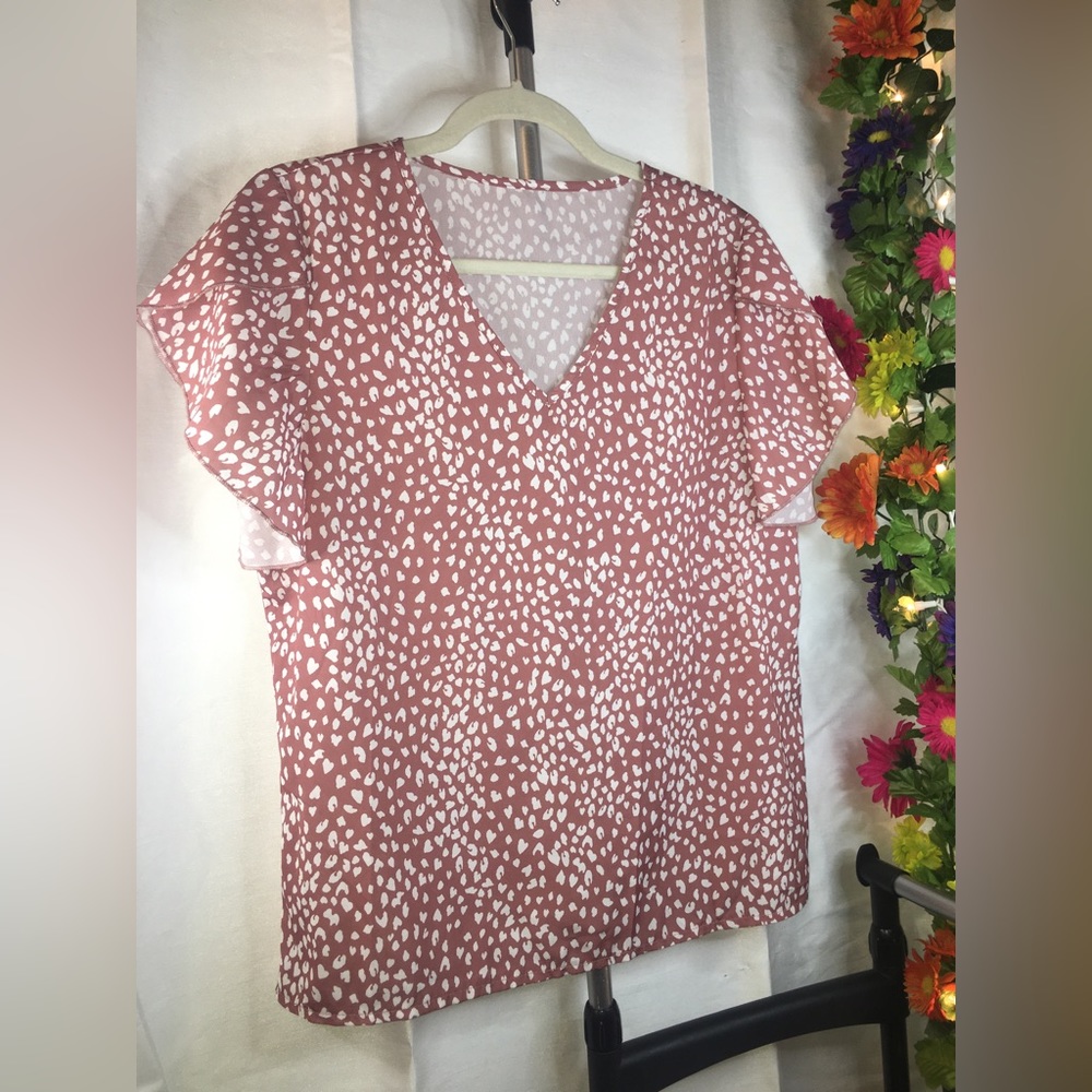 SHEIN | Women’s Short Sleeve Exotic Animal Print Blouse Top
